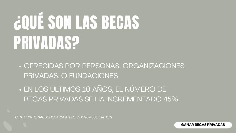 ¿Qué son las becas privadas?