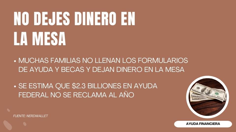 No dejes dinero en la mesa