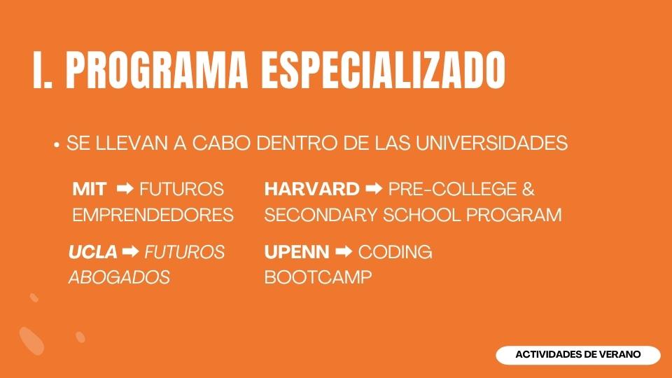 Qué es un programa especializado