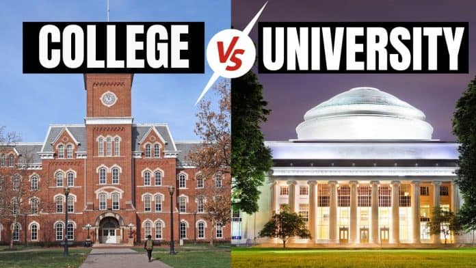 college vs. university